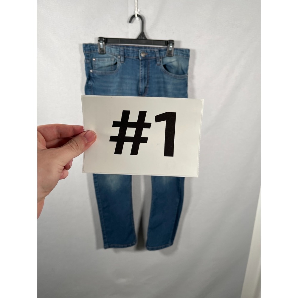 Six Lincoln Jeans Mens 30 Blue Denim Medium Wash Slim Fit Straight Leg Outdoor - Picture 7 of 7
